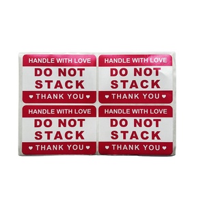Etiquetas Adhesivas de Agradecimiento con la Leyenda 'No Apilar', 'Fragile', 'Handle with Care', 500 Unidades por Caja, Adhesivo Fuerte, Impermeables, para Velas, Manualidades, Marcos de Fotos - Product Image 1