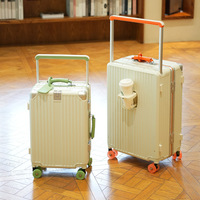 Maleta de Viaje Expandible con Ruedas Giratorias, Marco de PC Resistente, 26 Pulgadas, Candado TSA, Antirrobo, Impermeable, para Viajes de Negocios