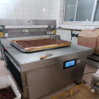De Professionele Automatische Productielijn Van Fruitleer Omvat De Snijder Van De Puree Van De Strooier En De Oprolmachine