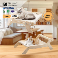 Hamac de fenêtre pour chat BH, perchoir de fenêtre pour chat avec lits en peluche douce pour fenêtre et sol