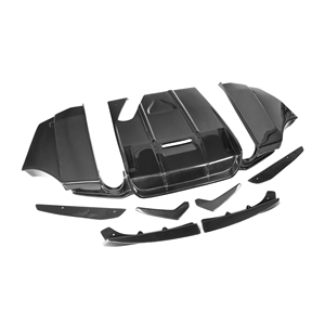 Diffusore Posteriore in Vera Fibra di Carbonio Stile <span class=keywords><strong>G</strong></span> 9 Pezzi per <span class=keywords><strong>BMW</strong></span> Serie 3 F30 F35 2012-2018 Kit Carrozzeria Diffusore Posteriore L <span class=keywords><strong>R</strong></span> Uscita Singola - Product Image 4