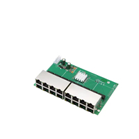 Placa de conmutador Ethernet PoE de 16 puertos Módulo de conmutador de red doméstica de 100Mbps PoE opcional de 48V para juegos de cámara ODM OEM