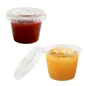 Vasos Desechables de PP de Pared Simple para Helado, 3.25oz, 4oz, 5.5oz, Transparentes/Negros, Grado Alimenticio OEM, para Ensaladas, Tequila y Bebidas - Product Image 1
