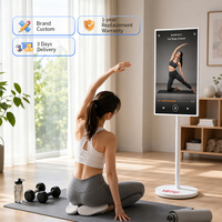 Téléviseur intelligent interactif portable sans fil VETO 7H avec écran tactile Android sur roulettes, autonomie longue durée, 21,5, 24, 27, 32 pouces
