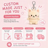 Porte-clés en peluche personnalisé OEM ODM, chaton en peluche doux, fabriqué selon votre design avec logo et emballage personnalisés, vente en gros