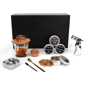 Weibu 2023 sang trọng Cocktail hút thuốc Kit Whiskey khói Kit với ngọn đuốc Whiskey Glass <span class=keywords><strong>ice</strong></span> cubes khác nhau gỗ chip - Product Image 1