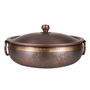 Marmite en <span class=keywords><strong>cuivre</strong></span> pur pour cuisinière à induction, style traditionnel chinois, pour plat de mouton de Pékin à l'<span class=keywords><strong>ancienne</strong></span> (Canard Mandarin) - Product Image 4