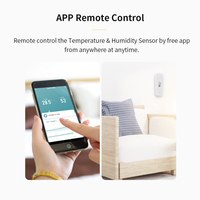 EWELINK WiFi Mini Sensor de Temperatura y Humedad para Hogar y Hotel, Control Remoto Inteligente por Aplicación Móvil y PC, Control por Voz, Funciones 4G