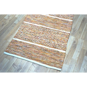 Alfombra Rectangular de algodón sólido hecha a mano grande personalizada, diseño moderno con patrón de rayas para Alfombra tejida casera - Product Image 5