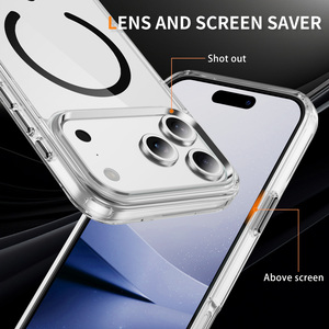 <span class=keywords><strong>Coque</strong></span> de téléphone ultra-fine de luxe en PC et TPU antichoc, ultra-résistante, magnétique et transparente pour iPhone 17 Pro Max - Product Image 6