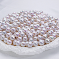 Perles d'eau douce Edison de grande taille 10-11 mm, perles rondes en vrac, qualité AAAA, perles naturelles de qualité supérieure, brins de perles pour la création de bijoux DIY