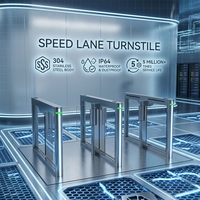 Tourniquet à passage rapide en acier inoxydable 304, bidirectionnel, largeur de passage réglable, portail de contrôle d'accès pour entreprise et bureau, certifié CE