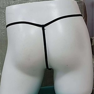 Sous-vêtements sexy pour hommes, string noir taille basse, couleur unie, fibre de polyester, tentation, vêtements de fitness - Product Image 2