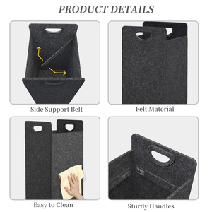 Panier en tissu avec poignées pliables, imperméable, Portable, sac à linge pliant en feutre, <span class=keywords><strong>meilleure</strong></span> vente <span class=keywords><strong>2022</strong></span> - Product Image 6