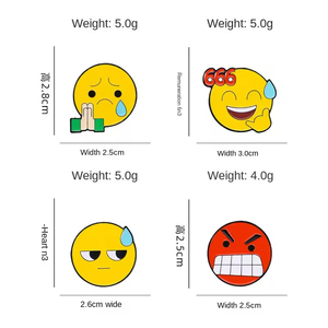 Broches et badges en alliage personnalisés pour enfants, style mode, avec motifs émoticônes, vente en gros du fabricant - Product Image 5