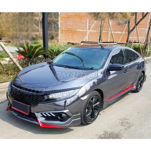 Alerón delantero, faldones laterales, difusor de parachoques trasero para Honda Civic 2016-2017 10ª generación, kit de carrocería, accesorios para coche - Product Image 3