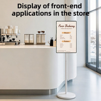 Téléviseur intelligent Android rotatif de 27 pouces pour cuisine, écran tactile sur roulettes, alimenté par batterie, résolution FHD, haut-parleur intégré, commande vocale IA
