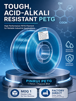 Filamento para Impresora 3D PINRUI PETG 1.75mm 1kg, Resistente a Ácidos y Álcalis, Alta Resistencia, Moldeo de Piezas Funcionales para Exteriores, 220C