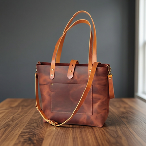 Zipper Closure Genuine Leather Clutch Adjustable Cross-Body Shoulder Strap Large Capacity Waterproof Durable for Daily Travel - Product Image 1