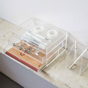 Acrylic tập tin SORTER, 3 phần bàn nhựa thư mục tập tin Rack, rõ ràng văn phòng tập tin tổ chức - Product Image 3