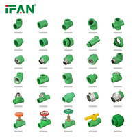 IFAN DIN PPR Tuyaux et raccords Accessoires de plomberie Plomberie PN25 Vert 20-125MM Raccords PPR en plastique filetés pour l'alimentation en eau