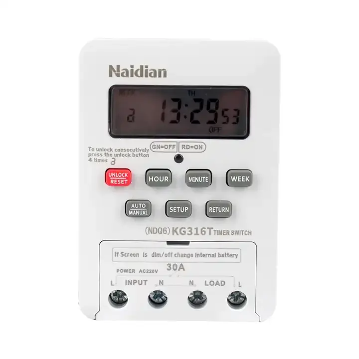 Naidian nhà máy bán buôn bán Hot kỹ thuật số KG316T hẹn giờ chuyển đổi điện Thời gian chuyển đổi với pin có thể tháo rời