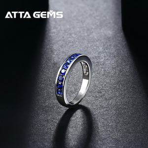 <span class=keywords><strong>Bague</strong></span> en <span class=keywords><strong>saphir</strong></span> bleu rubis <span class=keywords><strong>vert</strong></span>, bijoux fins, pour femme, 100% argent Sterling 925, idéal pour cadeau de fête - Product Image 6