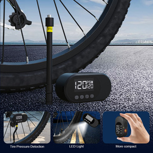 Smart Air Pump Tire Inflator Portable Wireless Electric Bike Bicycle Mini Charger With LED Light And Pressure Detection - Product Image 1