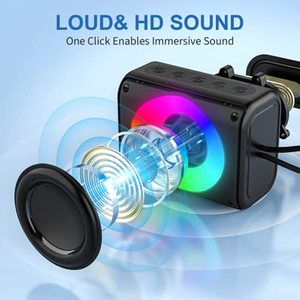 LENRUE F3 IPX5 Waterproof Portable <strong>Bluetooth</strong> Wireless <strong>Speaker</strong> 5W TWS <strong>Mini</strong> Shower <strong>Speaker</strong> with MIC Enhanced Bass 12 Hour Playtime - Product Image 3