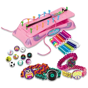 Pulseira de presente para meninas, conjunto de pulseira, fazer pulseira colorida, corda, artesanato, fingir, jogar, brinquedos