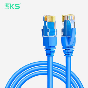 Câble LAN Cat6 plaqué or, cordon <span class=keywords><strong>Ethernet</strong></span> UTP bleu <span class=keywords><strong>pour</strong></span> réseau domestique ou de bureau - Product Image 1