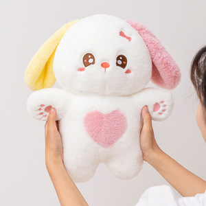 Peluche Gatto Carino che Abbraccia Orso, Cuscino Decorativo con Grafica a Cuore, Materiale in Cotone PP e Peluche Corto, Regalo per Ragazze dai 14+ Anni, 31-50cm - Product Image 4