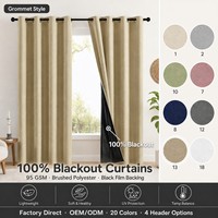 Cortinas Opacas al por Mayor con Ojales, Paneles de Cortina de Poliéster de Color Sólido con Aislamiento Térmico, 52x84 Pulgadas, OEM Personalizado