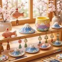 Artesanía Mágica, Juguetes para Niños, Regalo, Maneki Neko, Gato de la Suerte, Kit de Arcilla para Modelar, Secado al Aire, Sin Horno, con Herramientas de Pintura