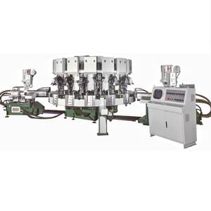 Máquina de moldeo por inyección y unión de suelas automática rotativa DIP de doble color para 16/18/20 estaciones, para calzado deportivo/casual - Product Image 1