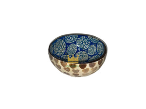 Luxury Double-Sided Mother of Pearl Inlaid <b>Coconut</b> <b>Shell</b> Bowls Full Mosaic Natural Serving Bowls - Product Image 4