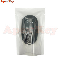 Carcasa de Alta Calidad para Llave de Coche Fiat 500, Negra, de ABS, con Control Remoto sin Cortar y 4 Botones