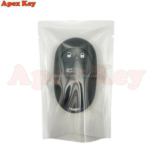 Coque de clé de voiture à distance noire en ABS de haute qualité pour Fiat 500 avec lame non taillée et 4 boutons - Product Image 5