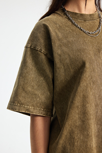 Set 2 Pezzi Personalizzato 100% Cotone T-shirt Oversize <span class=keywords><strong>e</strong></span> <span class=keywords><strong>Pantaloncini</strong></span> Lavaggio Acido Alta Qualità Vintage STREETWEAR <span class=keywords><strong>Completo</strong></span> <span class=keywords><strong>Uomo</strong></span> - Product Image 2