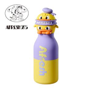 กระติกน้ำเก็บความร้อนสแตนเลสสองสีลายการ์ตูนเป็ด Afresh365 ขนาด 450 มล. พกพาสะดวกสำหรับเดินทาง เหมาะสำหรับเป็นของขวัญ - Product Image 5