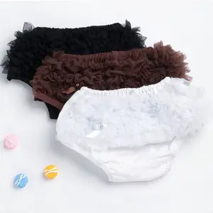 Baby CottonレースショーツCute Baby Diaper Cover Newborn Bummies Baby Ruffle Bloomers Toddler Summer Satin PantsとSkirt