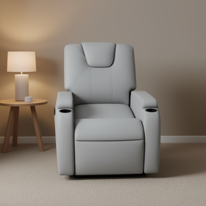 Sillón Reclinable de Masaje Gris Claro, Masaje Corporal Completo, Uso Doméstico, Enchufable, 110-240v - Product Image 2