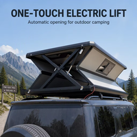 Tente de toit rigide à double pliage hydraulique électrique avec matelas, levage automatique en aluminium pour SUV et camping-car