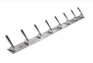 8 Pin Stainless Steel Cloth <b>Hook</b> Wall Mounted Heavy Duty SS304 Rustproof Door <b>Towel</b> Coat Hanger Rack - Product Image 4