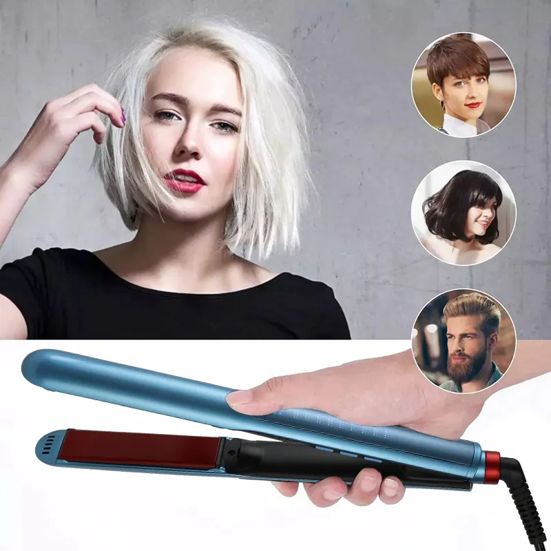 Koofex LED Display Negative Ion Wet and Dry Straight Curling Iron Ceramic Plate Quick Styling Household Hair Straightener