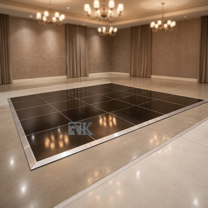 <b>Portable</b> Dance Floor with Flight Cases Elegant Wedding Aluminum Edge - Product Image 1