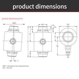 Cellule de pesage à compression FLINTEC RC3 7.5T/15T/22.5T/30T/40T/50T - Product Image 4