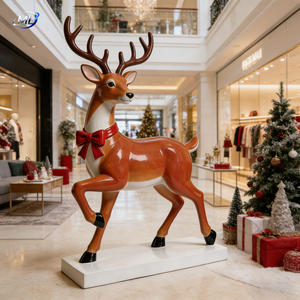 Estatua de Ciervo Sika de FRP Colorida, Adorno para Jardín Exterior, Estatua de Ciervo Sika de FRP de Alta Calidad, Venta al por Mayor de Fábrica - Product Image 4
