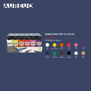 Phoenix 12 Farben 59ml Benutzer definierte hohe Sättigung Kreative Künstler Malerei Stoff Farbe Set für Kleidung