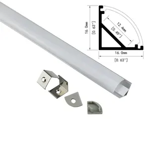 뜨거운 판매 LED 알루미늄 프로파일 V 형 45 도 코너 설치 알루미늄 압출 채널